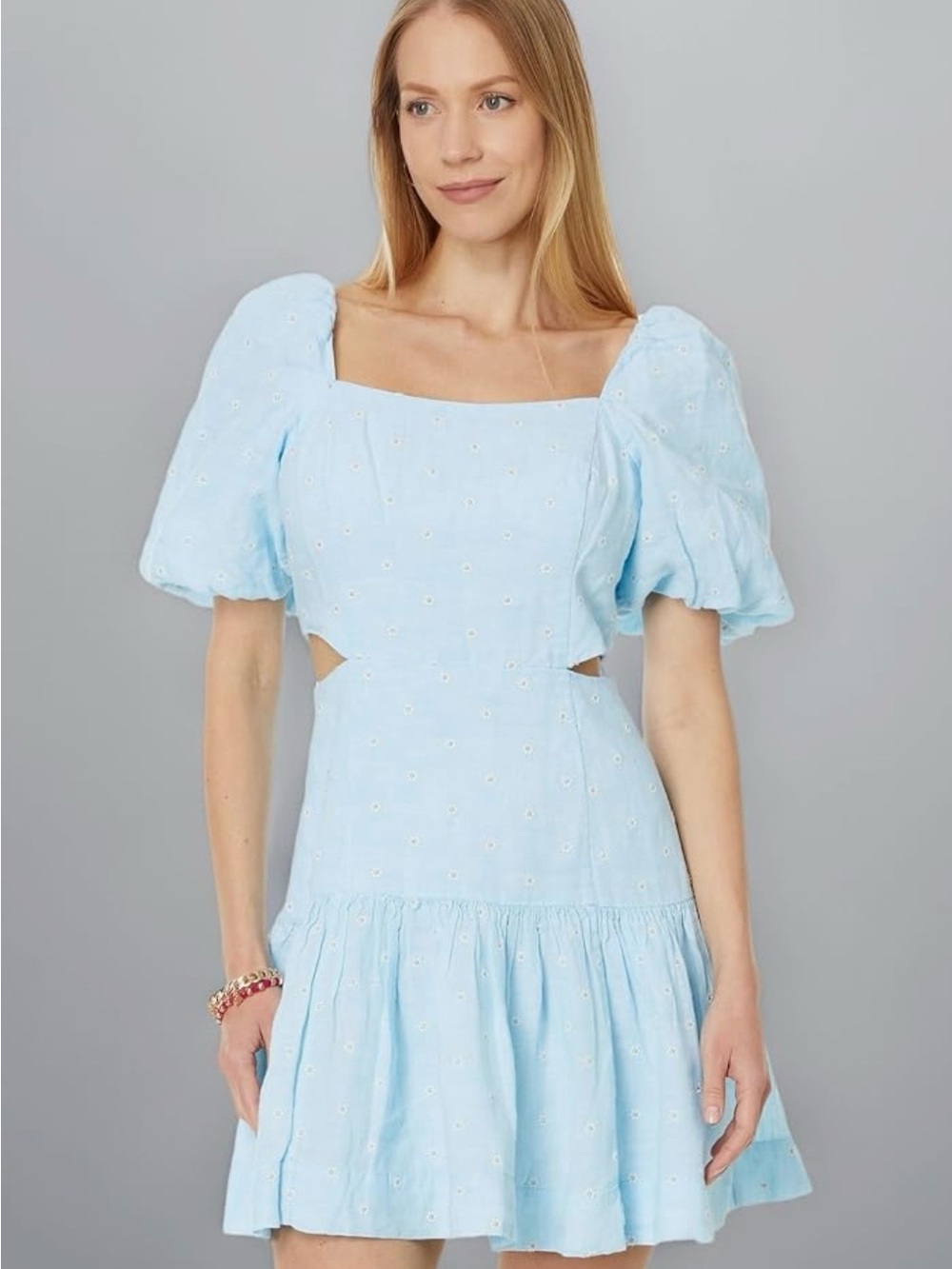 NWT Lilly Pulitzer Kylanne Linen Dress in Hydra Blue You Drive Me Daisy